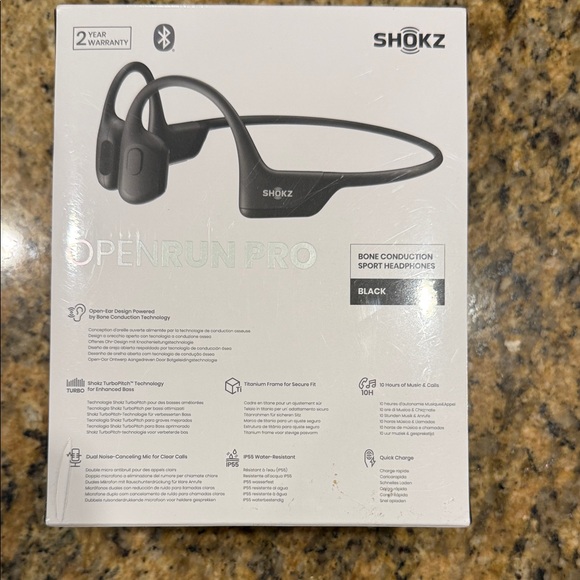 Shokz OpenRun Pro Bone Conduction Sport Headphones - Black - Picture 2 of 2